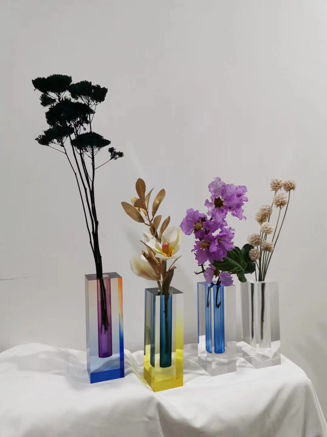 acrylic shaped flower box